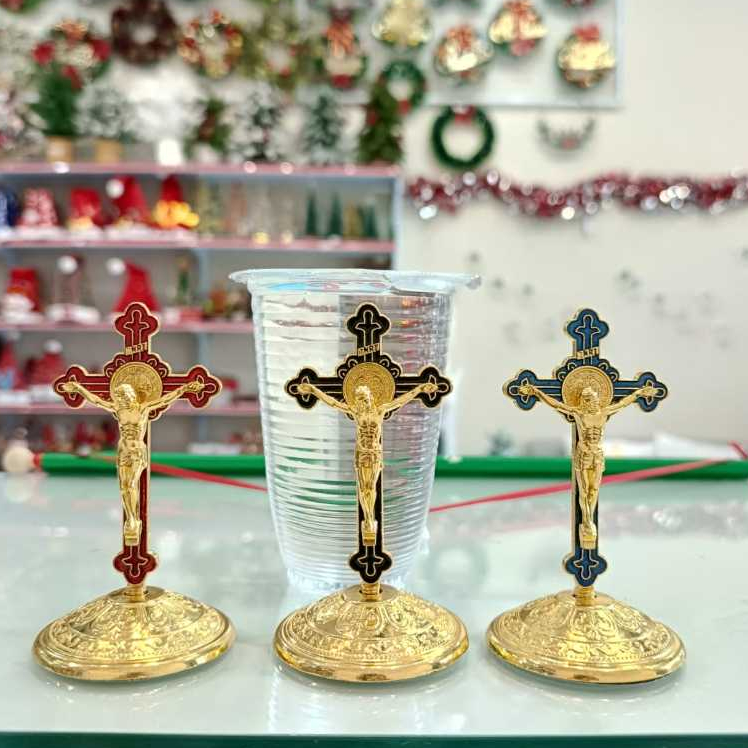 Salib mini Salib dasbor mobil salib duduk mini salib benediktus salib premium salib duduk besi salib