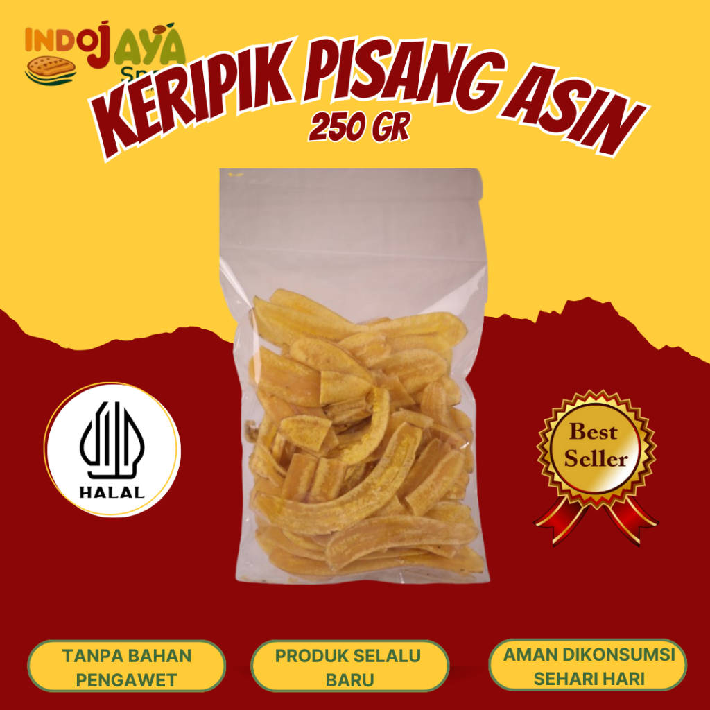 

Keripik pisang asin renyah gurih 250 gr