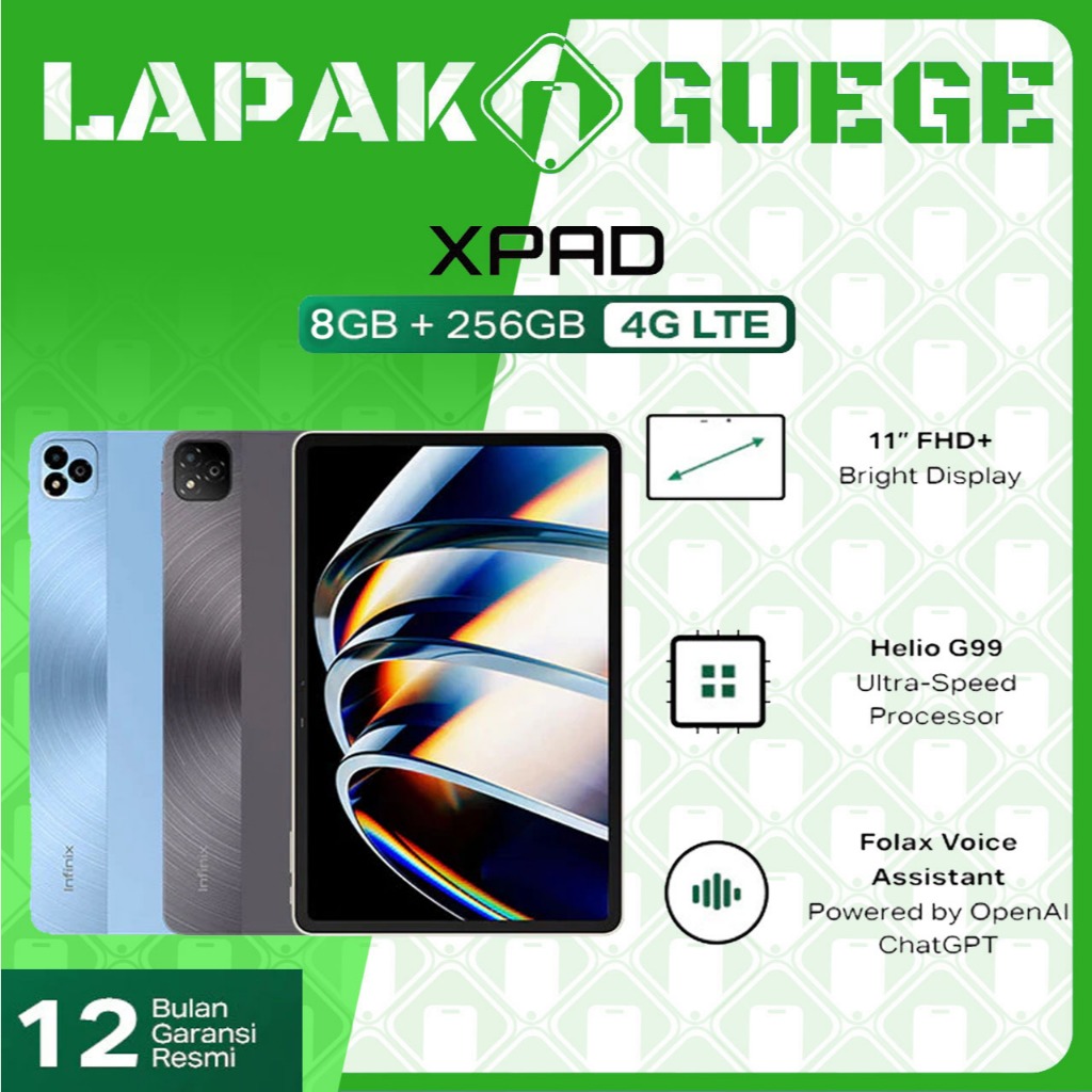 Infinix XPAD 4G LTE 8/256 256GB BARU Garansi resmi tab tablet pad