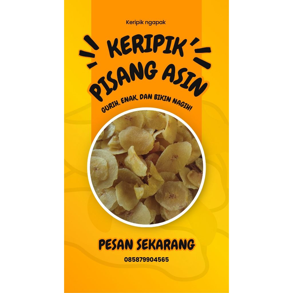 

KERIPIK PISANG ASIN KHAS PURBALINGGA ENAK GURIH RENYAH