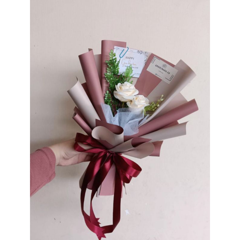 Buket Bunga Mini Palsu | Bunga Artificial | Buket Wisuda | Buket Murah