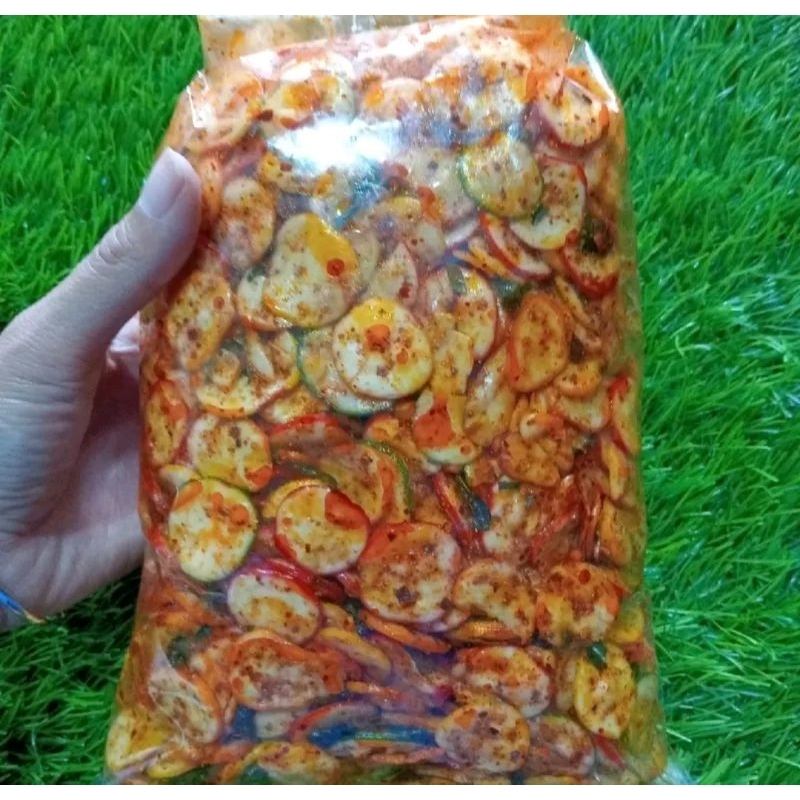 

makaroni cikur daun jeruk & kerupuk seblak bantet daun jeruk