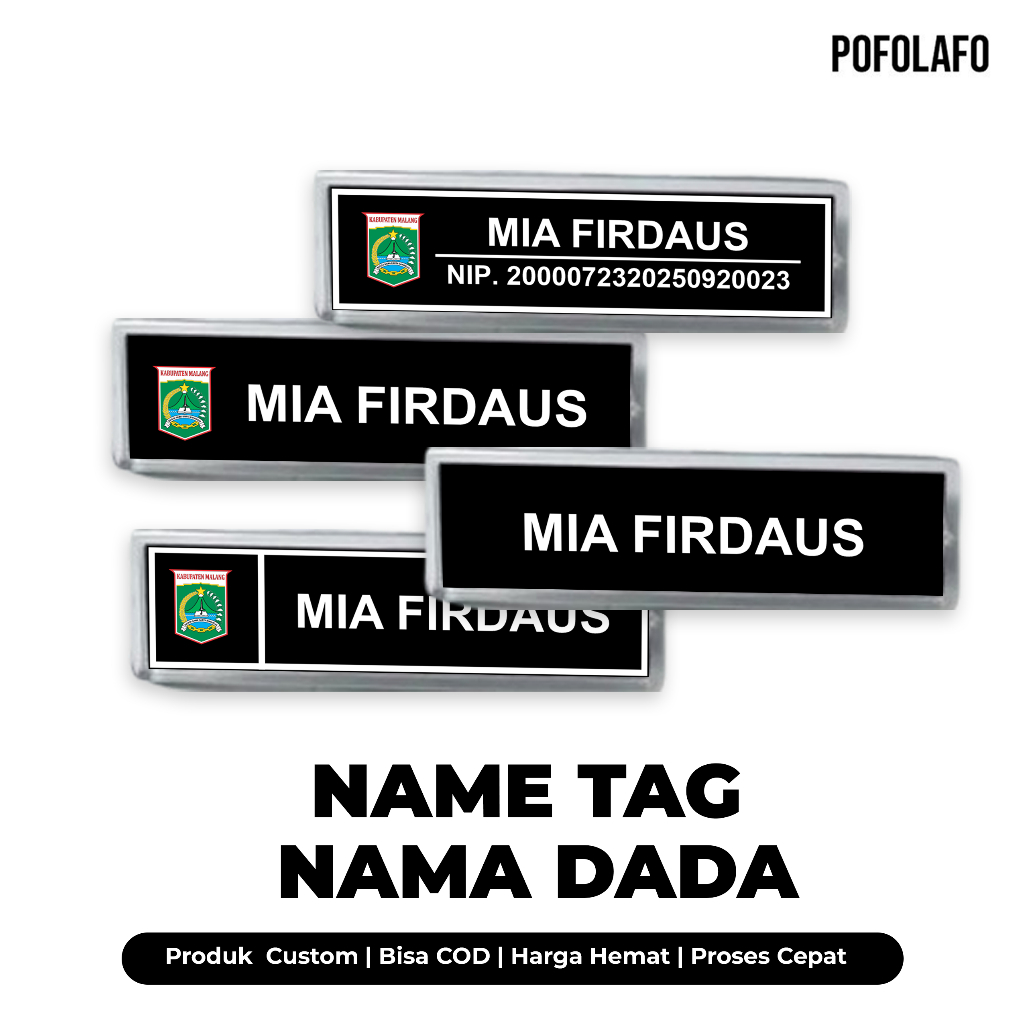 

PAPAN NAMA DADA NAME TAG / PIN NAMA CUSTOM Name Tag / Papan Nama / Nama Dada /Name Tag Nama