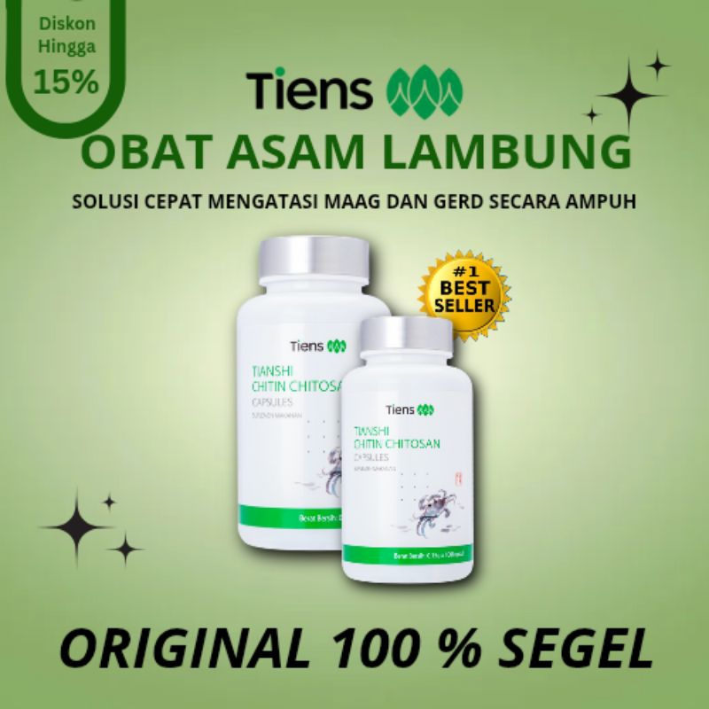 

PROMO TIANSHI || Obat Asam Lambung CHITOSAN 100 Kapsul SEGEL || Original 100% Ampuh Menyembuhkan Penyakit Lambung