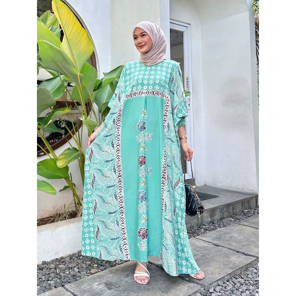 KAFTAN NADIA JUMBO LD 140 PB 140 RAYON TEBAL GAMIS KEKINIAN BESTSELLER