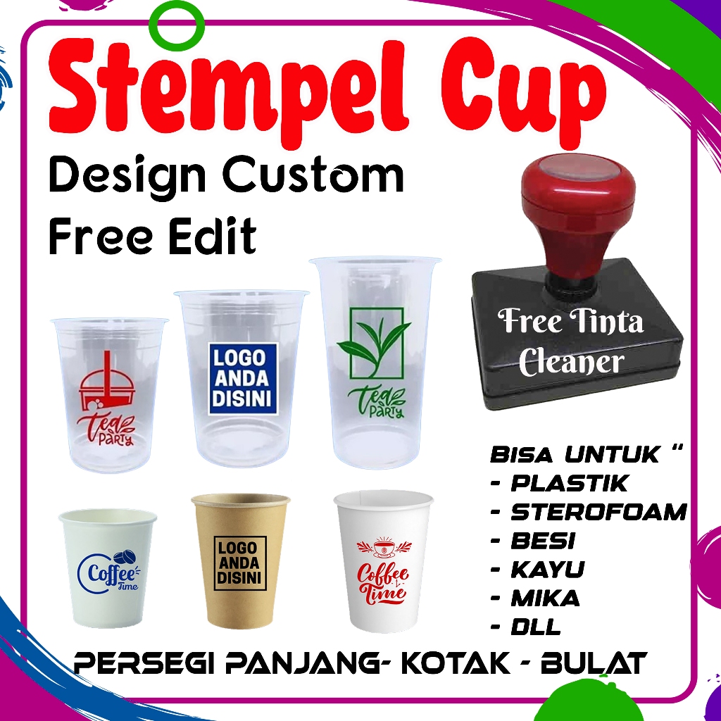 

Stempel Gelas Cup / Plastik / Custom Free Tinta
