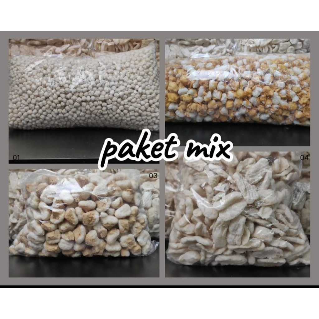 

PAKET MIX ( lidah 50 pcs, tahu pasung 50 pcs, siomay mini 1/2 kg, pilus sukro 250 gr)
