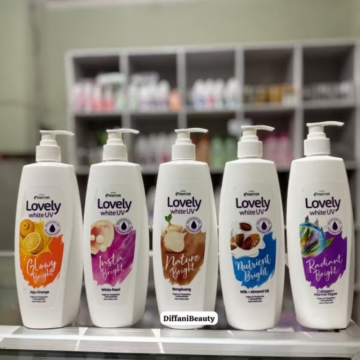 EMERON LOVELY WHITE UV HB LOTION 500ML-INSTA BRIGHT-NUTRIENT BRIGHT-GLOWY BRIGHT-NATURE BRIGHT-RADIA