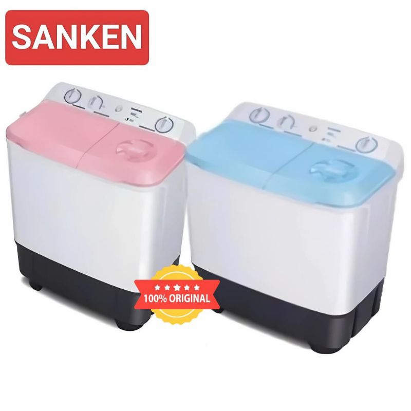 MESIN CUCI SANKEN TW-9110BU - BIRU / 9110PK - PINK ( 9KG ) LOW WATT
