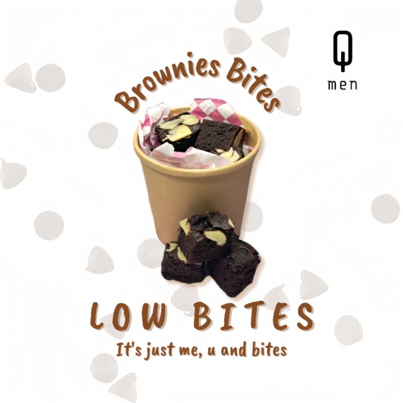 

[LOWBITES] Fudgy Brownies Bites with cream sauce 12oz