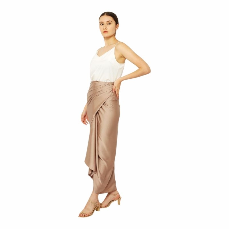 Premium Rok Lilit Instan Maxmara Silk Satin