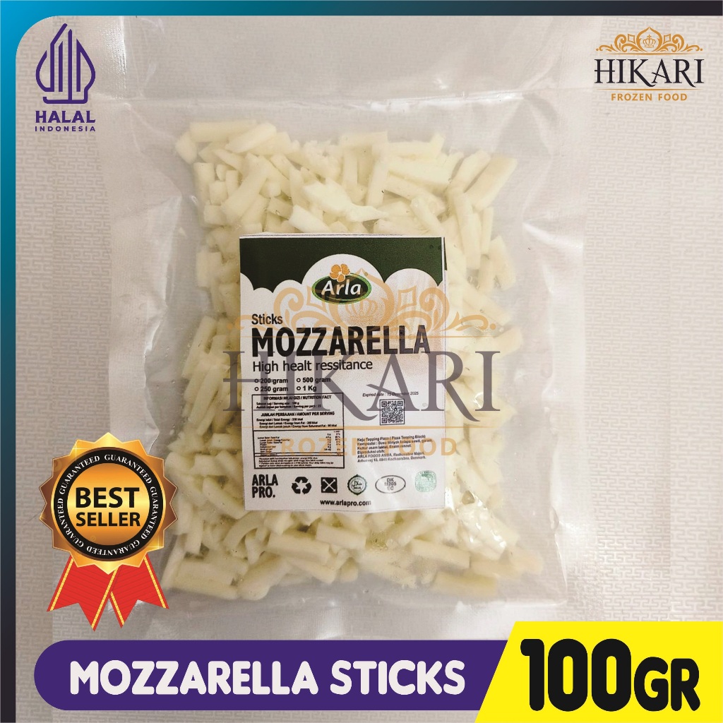 

Arla Keju Mozzarella Sticks - Repack 100GR - Halal New EXP