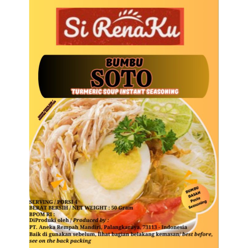 

bumbu masak sirenaku soto berat 50 gram