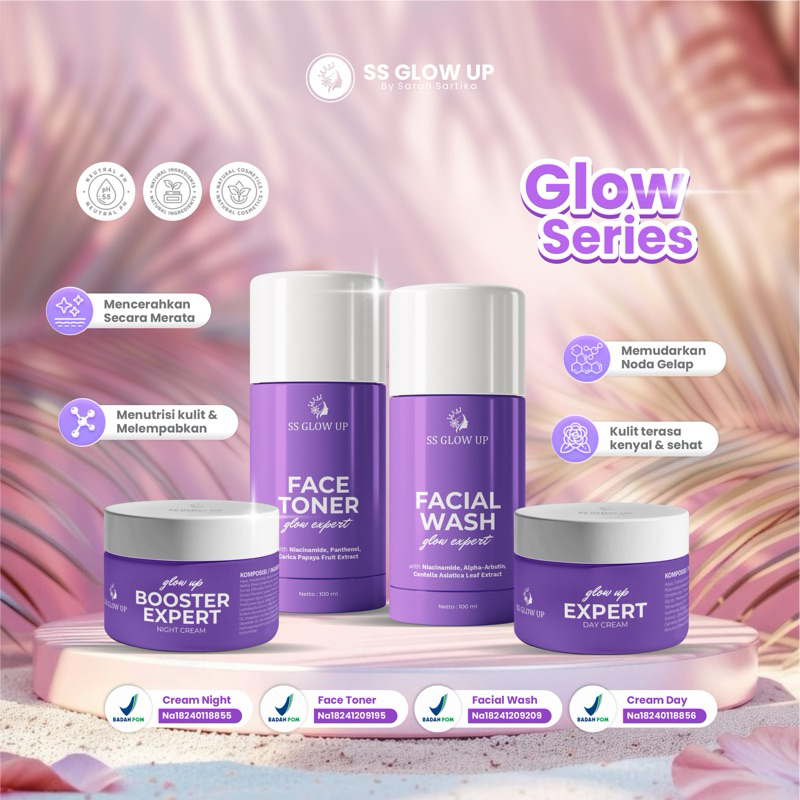 Paket Glow Up BPOM Booster Expert BY SS Glow Up Sarah Sartika FREE KAPAS