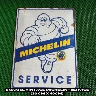Enamel Vintage Michelin - Service (30 cm x 40cm)
