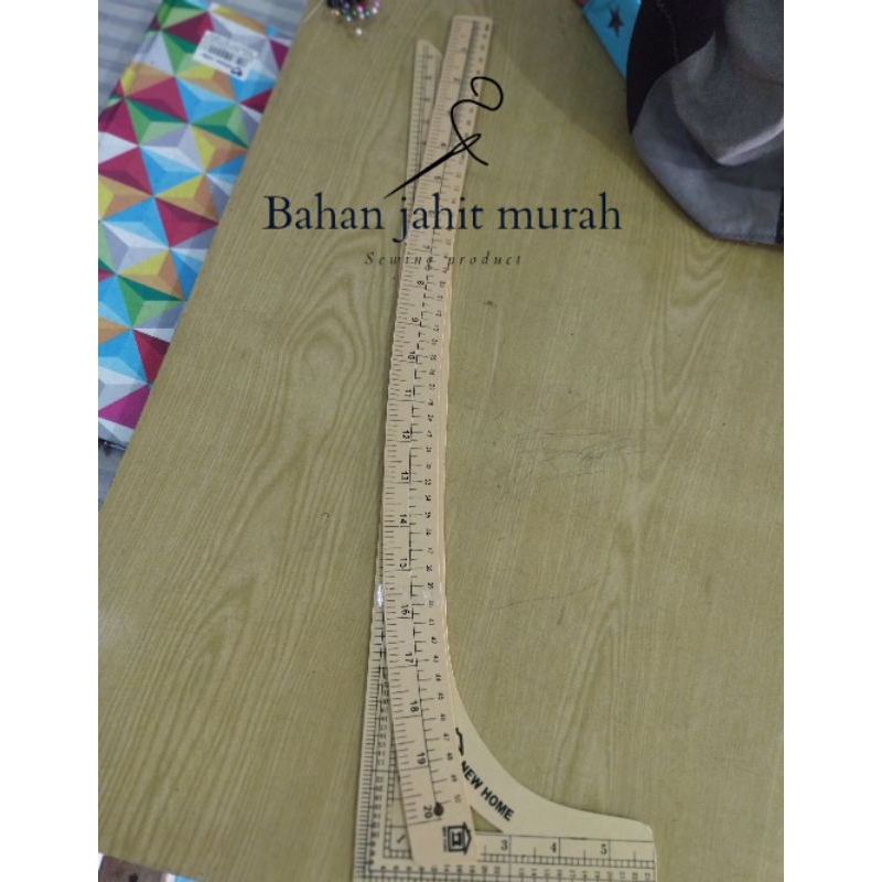 Penggaris pola set besar (siku dan panggul)