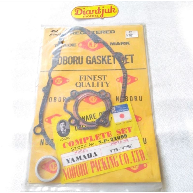 Gasket Paking Perpak Fullset Full Set Yamaha V75E V75  V 75 E Dobel Stater JAPAN NOS