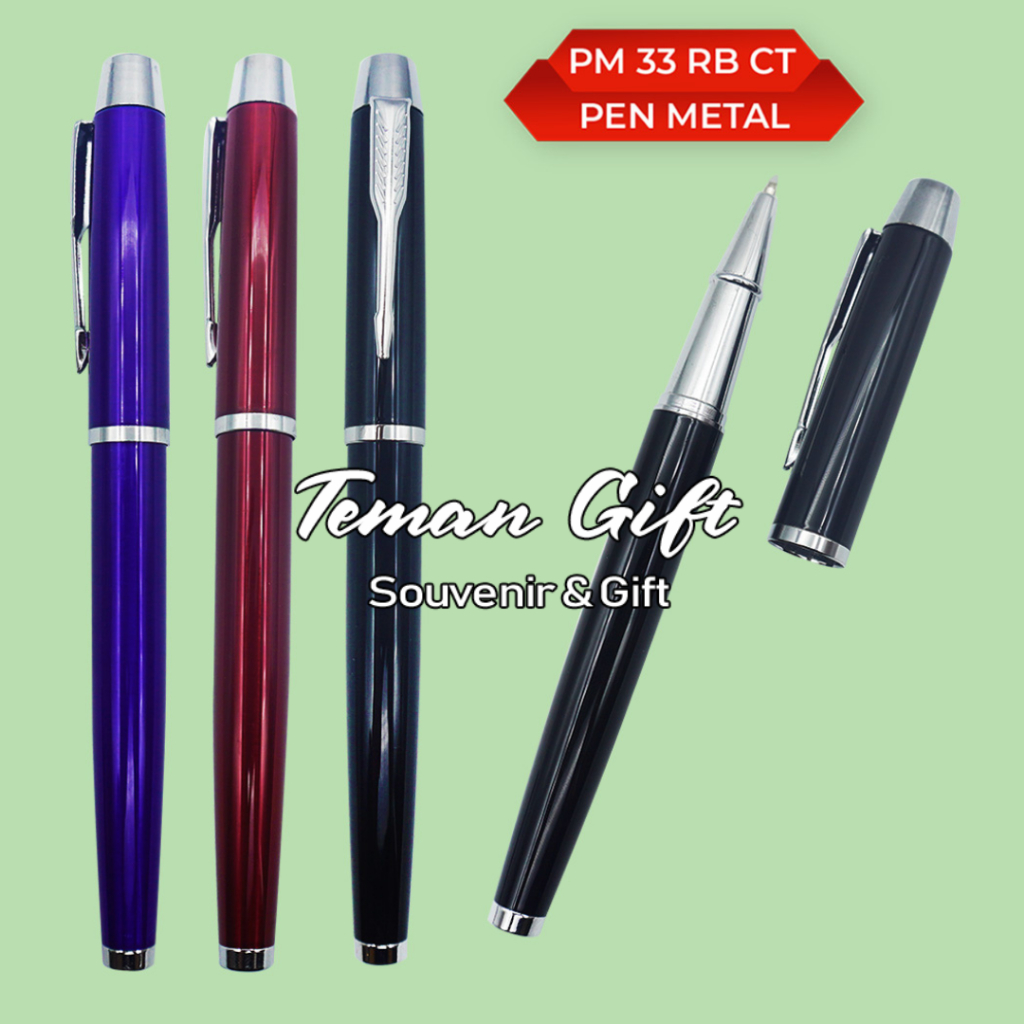 

Pen Metal Pulpen Stainless Besi Custom Grafir Logo Nama Ballpoint PM 33 RB CT