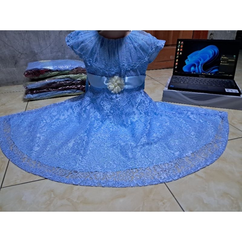 GAUN PESTA ANAK MODEL KERAH/GAUN ULANG TAHUN/GAUN PENGANTIN