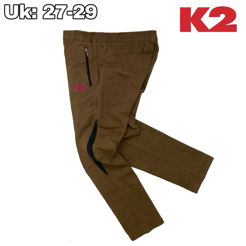 CG37 Celana Panjang Softshell K2 Outdoor 27-29 Casual  Olahraga Sport Tebal Polar Hiking Pendaki Gun