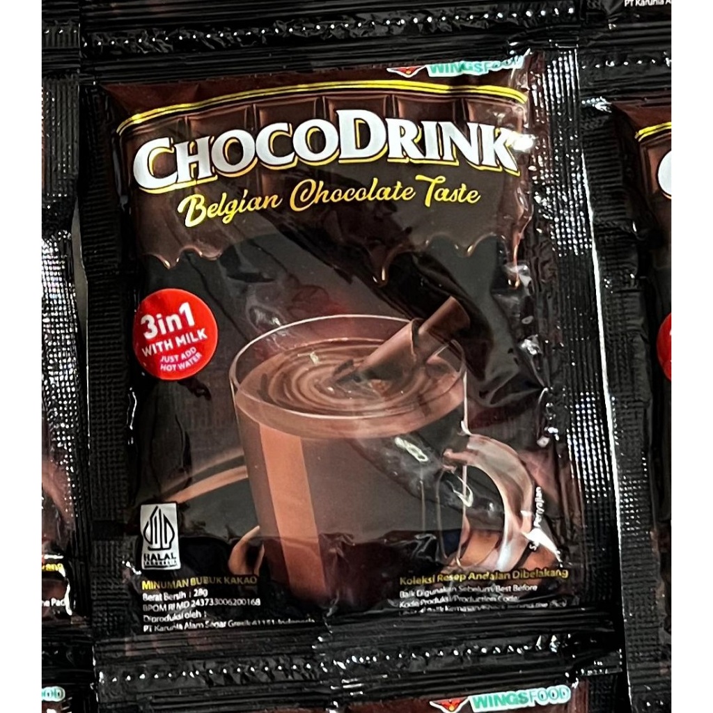 

Chocodrink 3in1 Milk ( Harga 1 renteng isi 10 sachet x 28 gr )