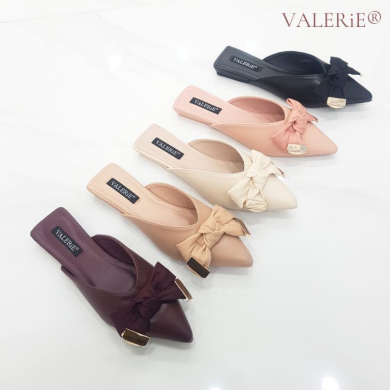 VALERIE Sepatu Flat Mules Hamurh Dove Import Size 36-41
