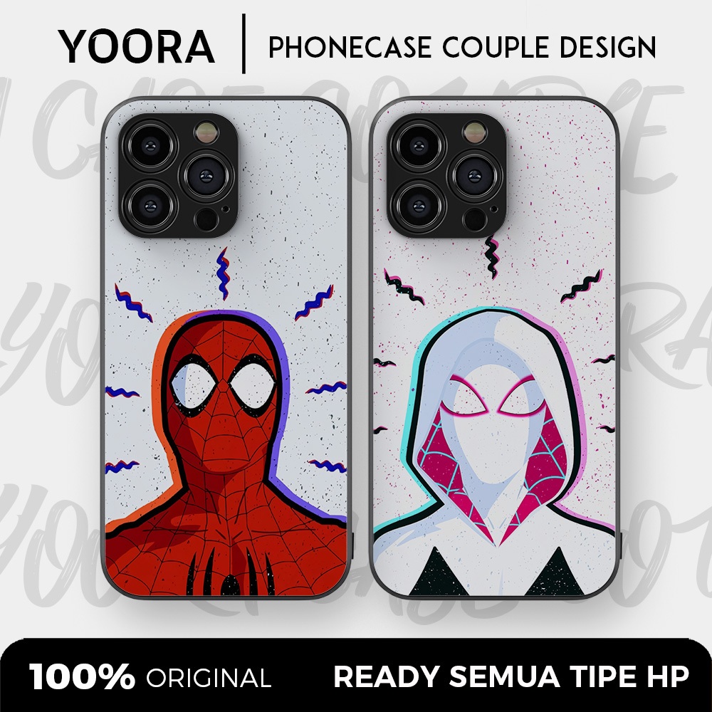 [SPI01] Custom Case Couple Spiderman Spidergwen Premium Bisa Untuk Semua Tipe Hp