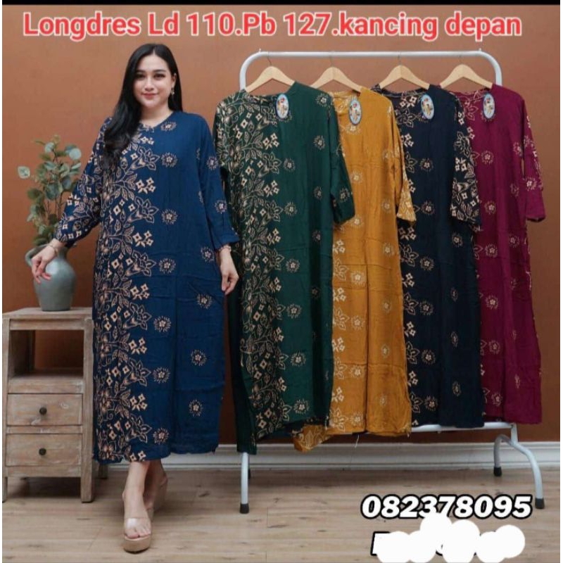 Long dress-pb:127-ld:110-kancing depan