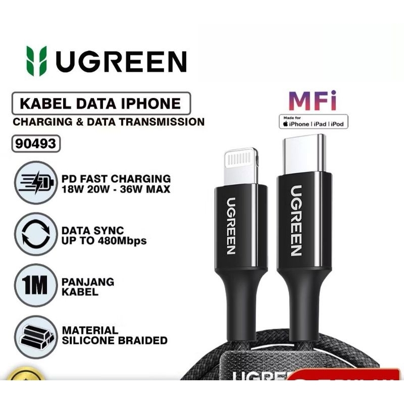 Kabel Data Type-C to Lightning UGREEN 90493/10493