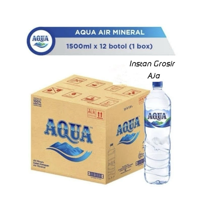 

Aqua Air Mineral 1500ml 1dus isi 12 Botol