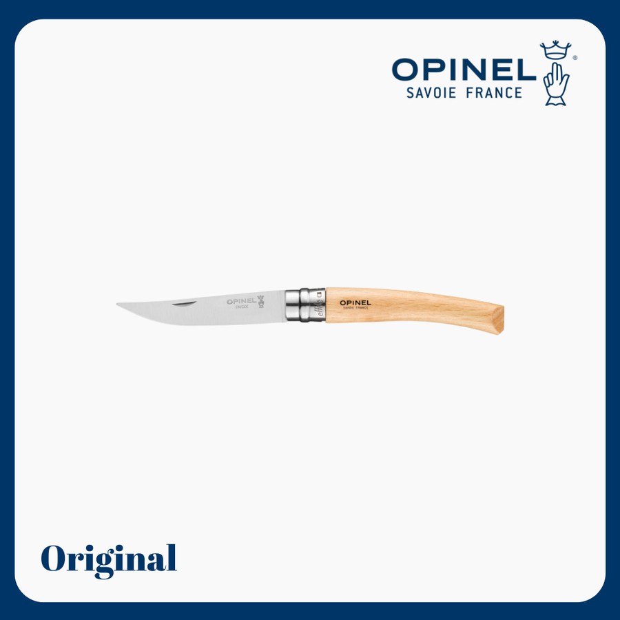Opinel Effile 08 Slim Line Knife - Beechwood Handle Stainless Steel Survival
