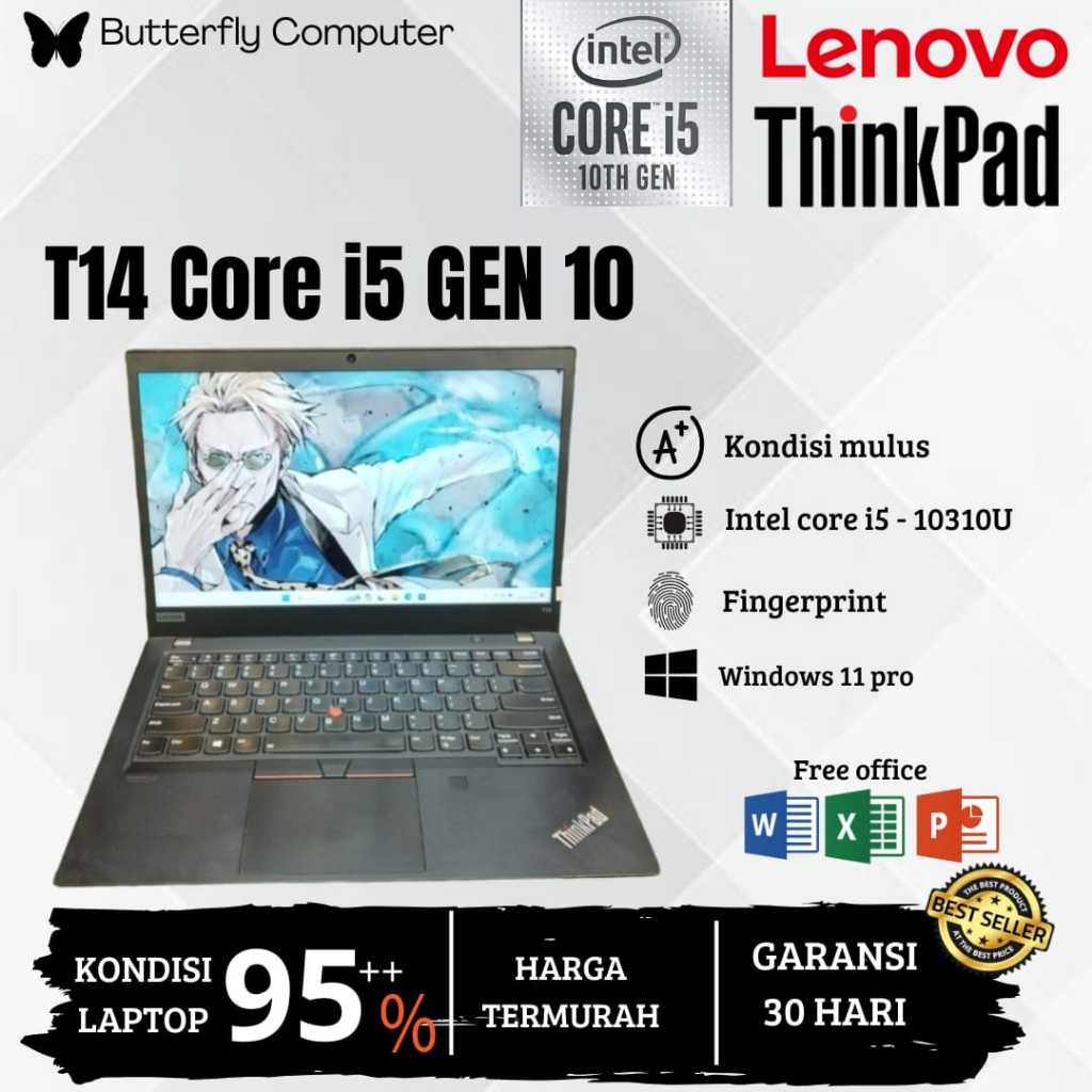 Laptop Lenovo ThinkPad T14 Core i5 Gen 10 | 16GB | 1TB | ORIGINAL | 14 inch