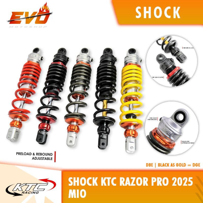 Shock Ktc Razor Pro Model 2025 Mio Beat Mio Sporty Mio soul 300mm