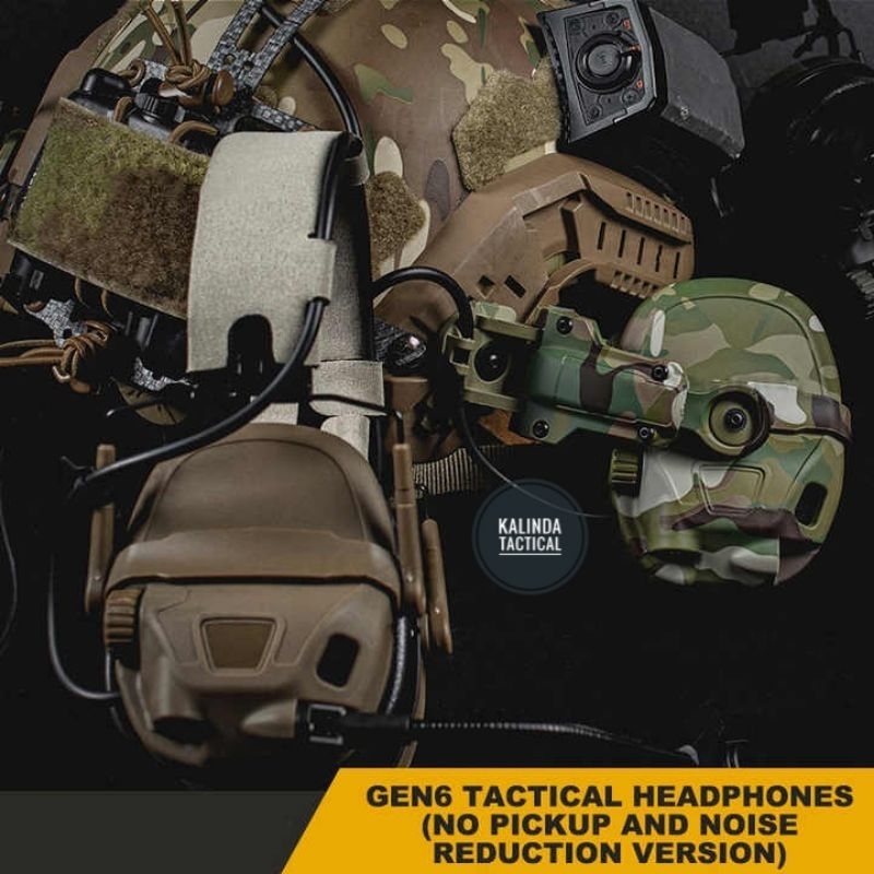 Tactical Headphone Gen 6 Model Opscore AMP Earmuff Noise reduction With jack standar Mil U174 NATO P