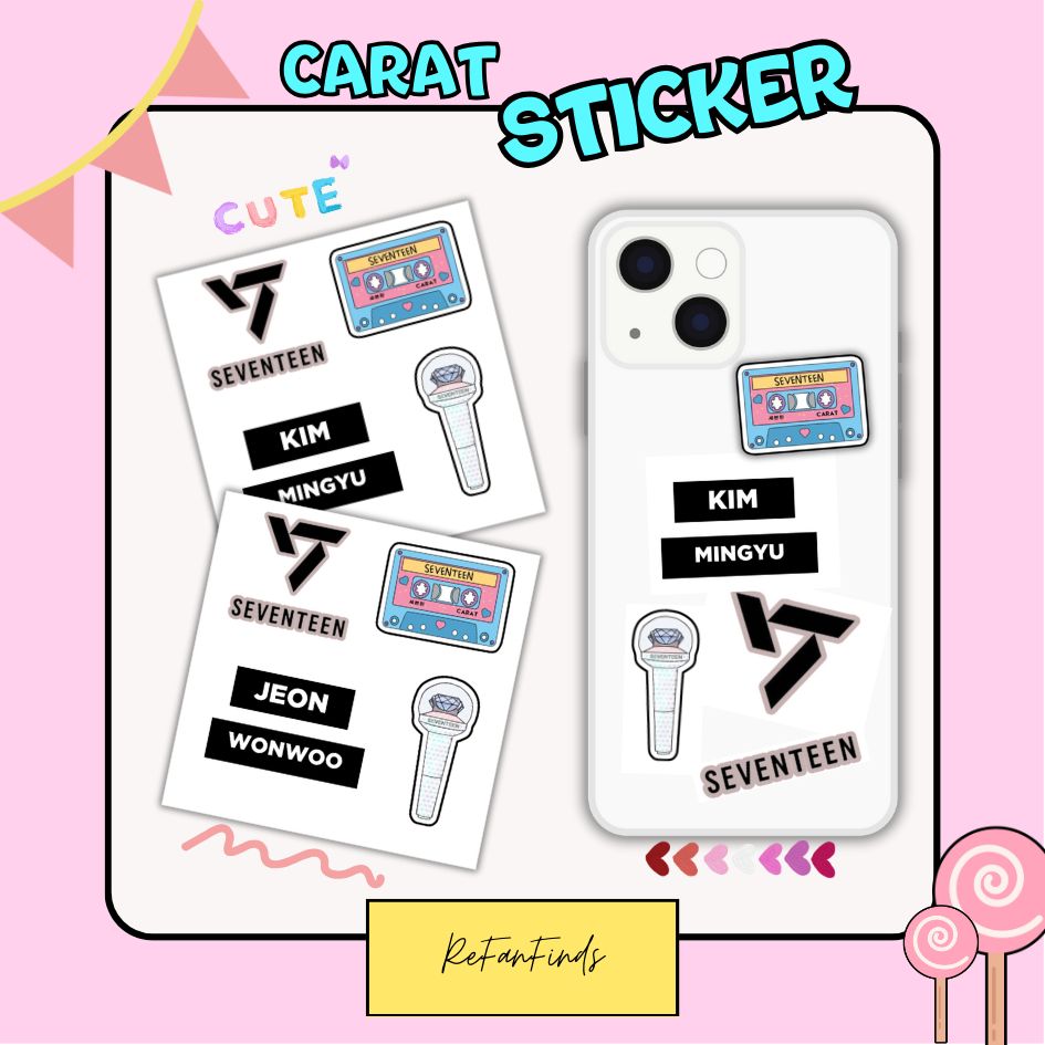 

STICKER SEVENTEEN STICKER NAMA SEVENTEEN CUTE MEMBER NAME