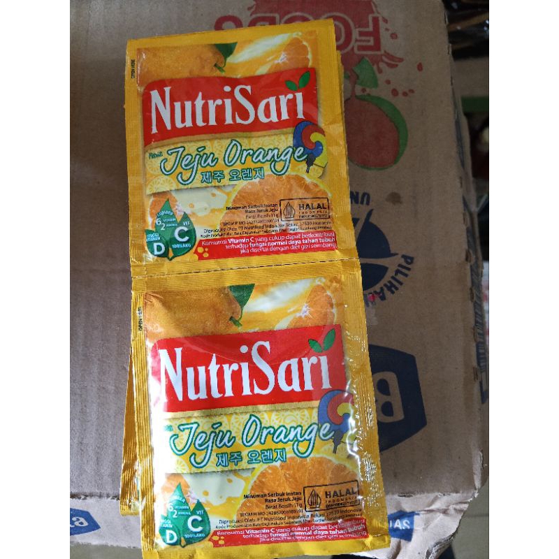 

Nutrisari satu renceng isi 10 pcs rasa Jeju Orange