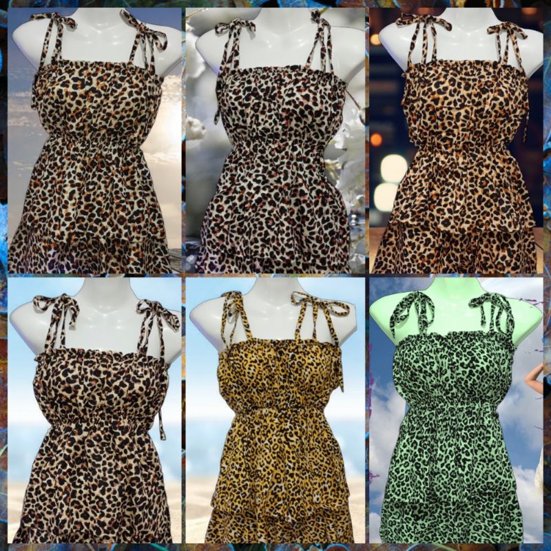 Tanktop tali hotpants set macan series