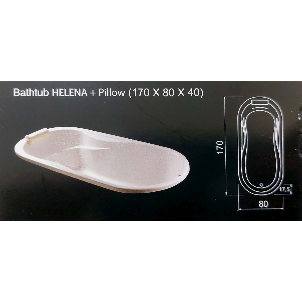 Halmar Bathtub Long Type Helena Bahan Marble