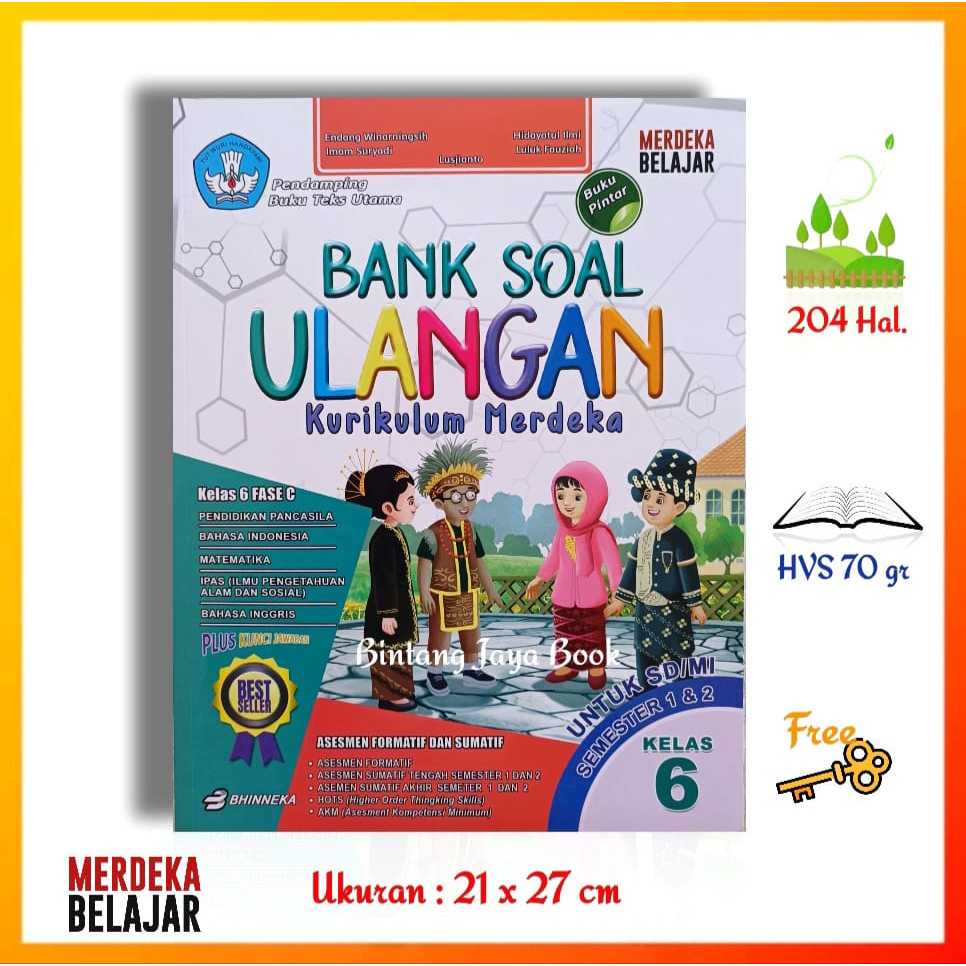 Buku Bank Soal Kurikulum Merdeka Kelas 6 SD/MI - Buku Bank Soal SD Kelas 6 Kurikulum Merdeka