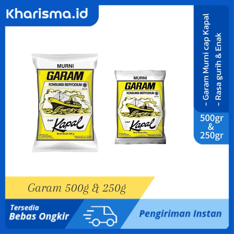 

Garam Cap Kapal 500gr dan 250gr