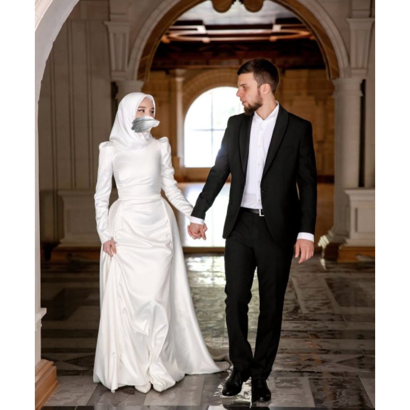 wedding dress wedding dress muslimah baju akad baju akad nikah baju akad syar'i wedding syar'i weddi