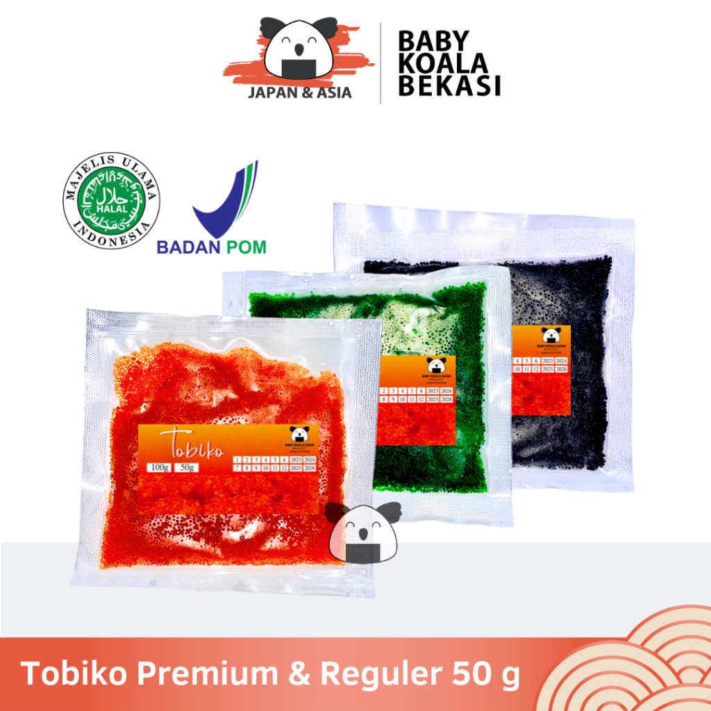 

TOBIKO Premium Orange 50 g Halal │ Telur Ikan Terbang Oren Berbumbu │ Seasoned Flying Fish Roe.