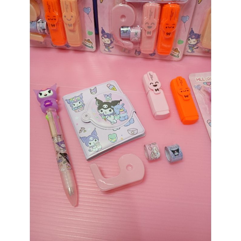 

(bukan grosir) [Aesthetic by fss.id] ballpoint alat tulis 7 in 1/pen set korumi karakter