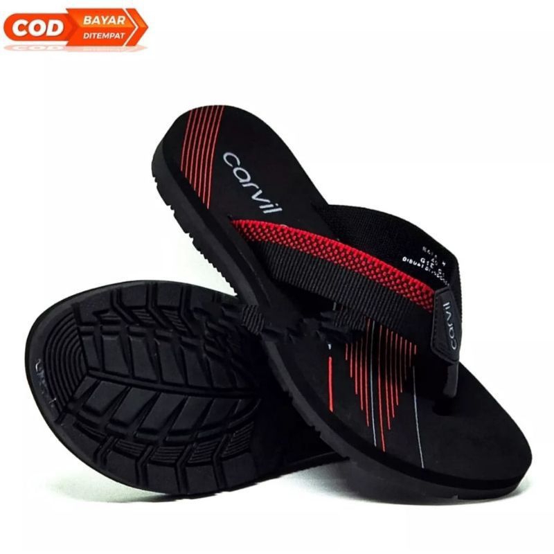 sandal jepit carvil pria Sandal Pria Carvil Original Anti Air - Sendal Carvil Pria Original