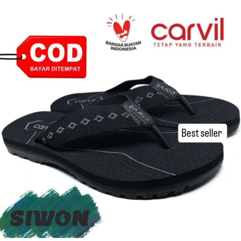 sandal jepit carvil pria Sandal Pria Carvil Original Anti Air - Sendal Carvil Pria Original