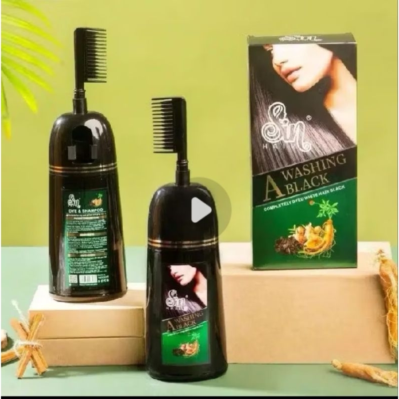 Sinhair Shampoo 500MI Menghitamkan uban / Rambut hitam kembali hanya SHAMPOO SINHAIR
