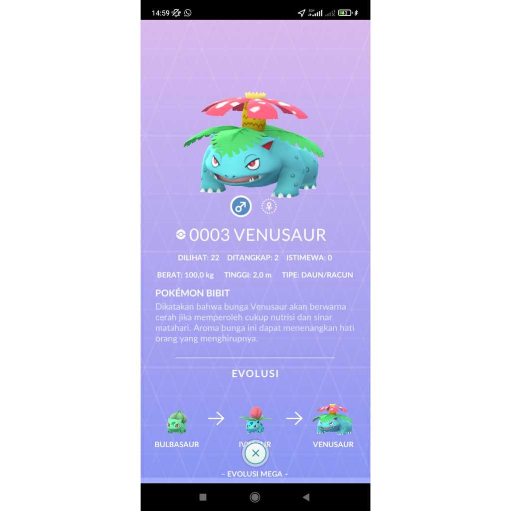 Venusaur Pokemon Go