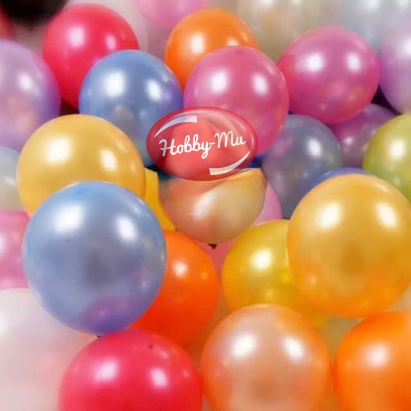 Balon Latex Metalik Warna Warna
