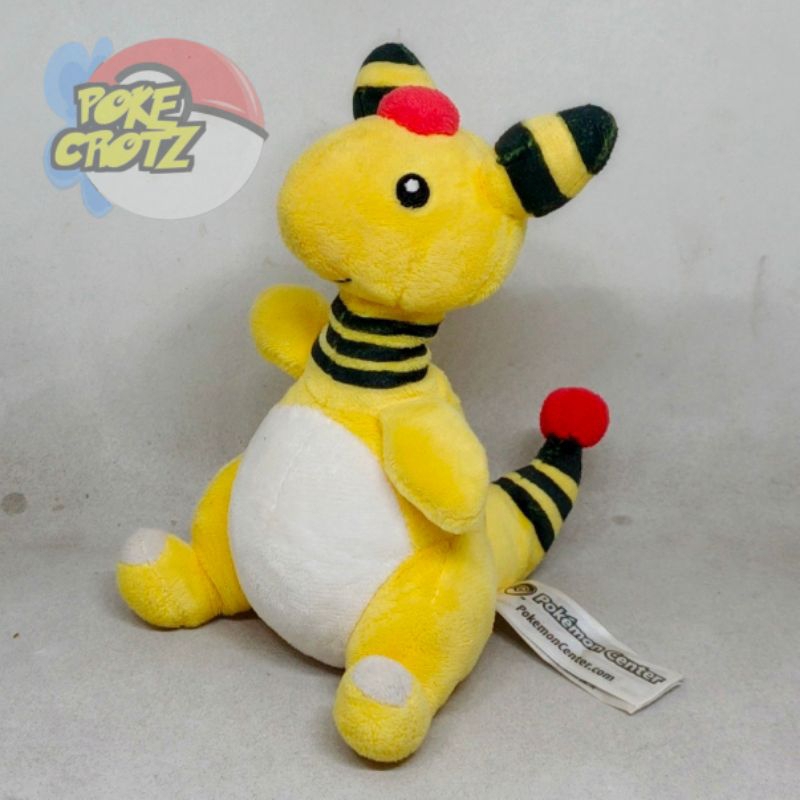 Boneka Pokemon Center fit Ampharos Sitting Cuties Plush 16 cm