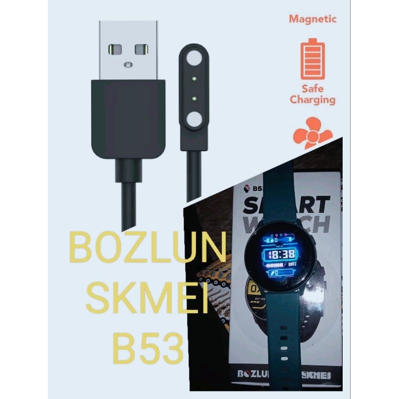 Bozlun B53 Smart Watch Kabel Charger Smartwatch Bozlun B53 Magnetic 2 Pin